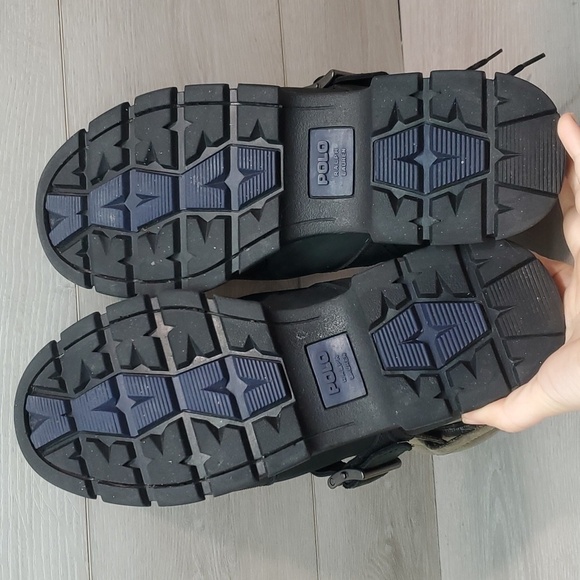 Polo by Ralph Lauren Mens Varick Leather High Top military boots shoes sz 10.5D - Picture 10 of 13